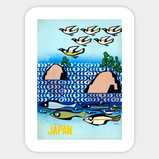 Vintage Travel Poster Japan Sticker